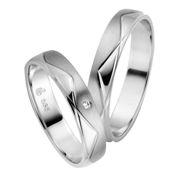 Eheringe Trauringe Weissgold 04823 WG Juno das Hochzeitshaus Meinersen