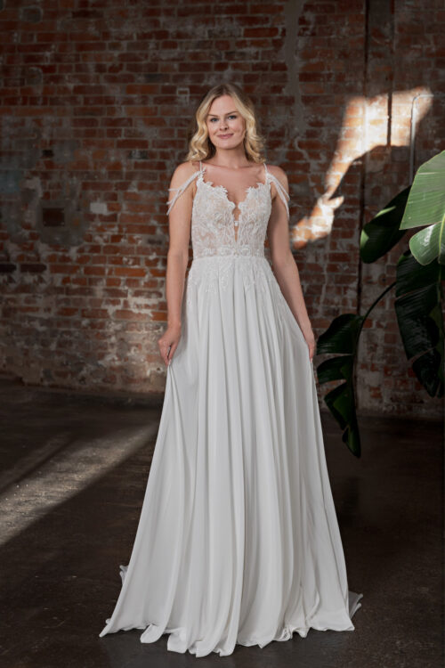 Duett 2025 ivory Hochzeitskleid DT701 1 Juno das Hochzeitshaus Hochzeitsmode Meinersen Wolfsburg Gifhor
