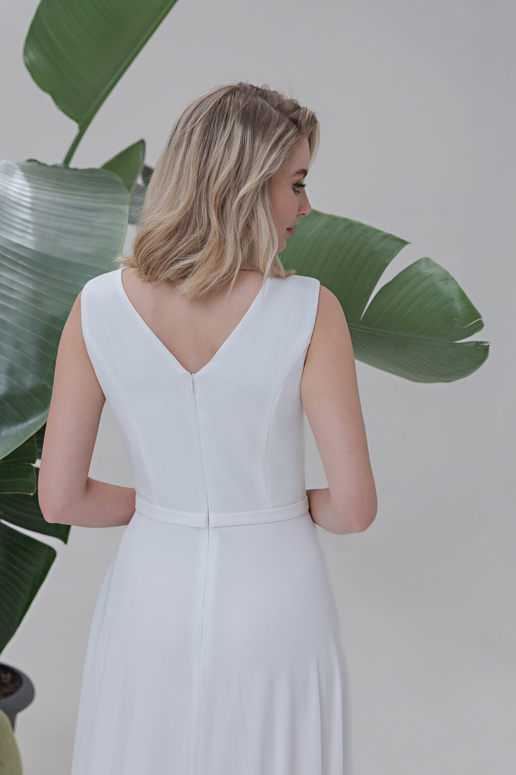 Fevronia Kollektion 2025 Standesamtkleid ivory AM129 (4) Juno das Hochzeitshaus Brautmode Meinersen Wolfsburg Gifhorn