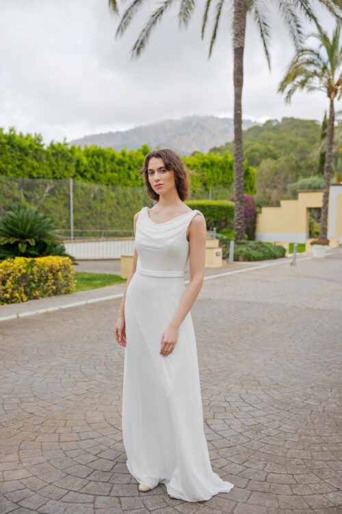 Fevronia Kollektion 2026 ivory Standesamtkleid AM150 (1) Juno das Hochzeitshaus Meinersen Gifhorn